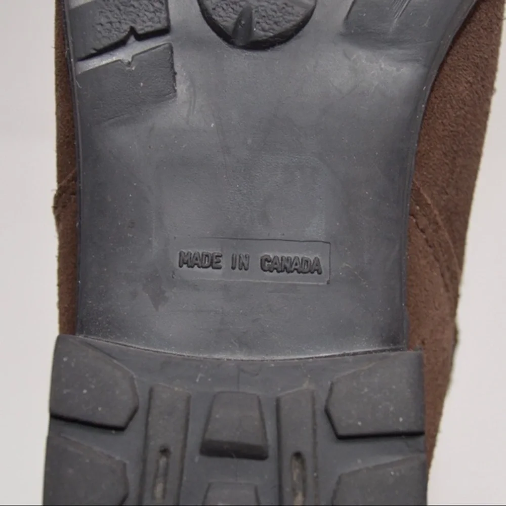 Martino of‎ Canada Brown Suede Slouch Boot, Block Heel, Size 9.5